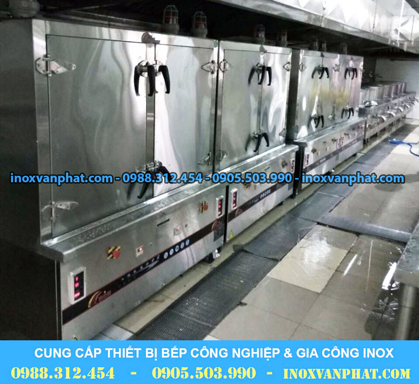 Tủ hấp cơm inox áp dụng tại các gian bếp