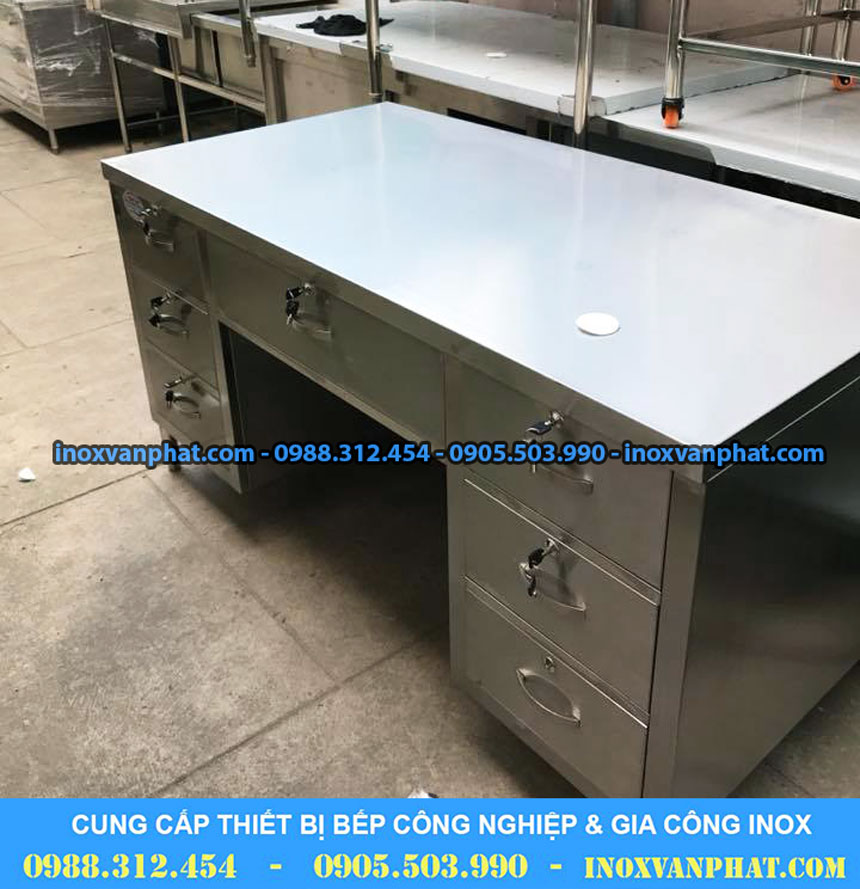 Tủ bếp inox có hộc kéo