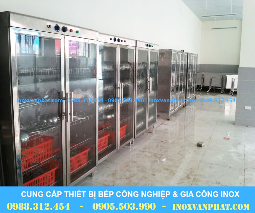 Tủ sấy chén inox áp dụng tại các gian bếp