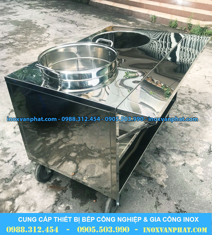 Xe đẩy inox sản xuất trực tiếp tại Inox Vạn Phát