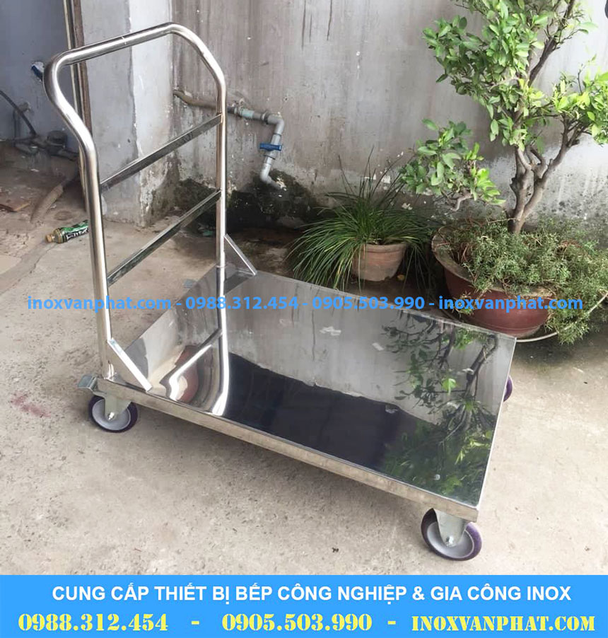 Xe đẩy inox 1 tầng chất lượng cao