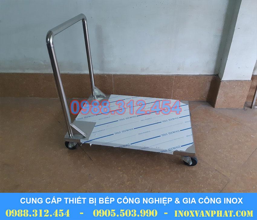 Xe đẩy inox 1 tầng sản xuất tại Inox Vạn Phát