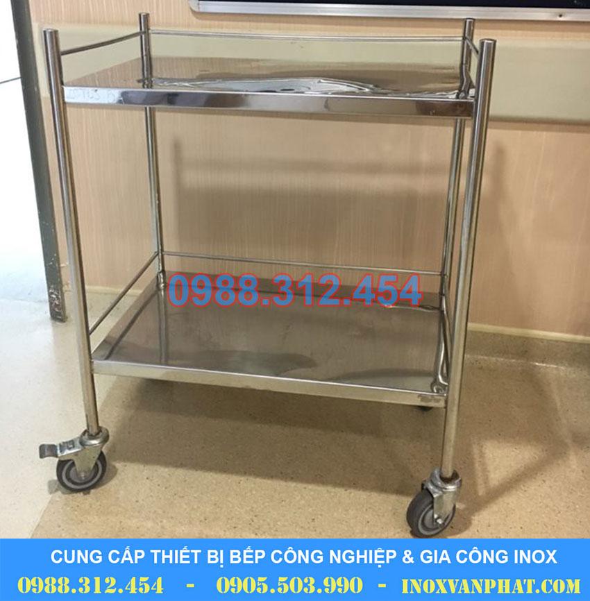Xe đẩy inox 2 tầng giá tốt